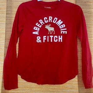 Abercrombie & Fitch Crimson Long Sleeve Tee